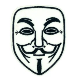 Unbranded GUY FAWKES MASK iron-on embroidered PATCH ANONYMOUS HACKER V for VENDETTA (1710)