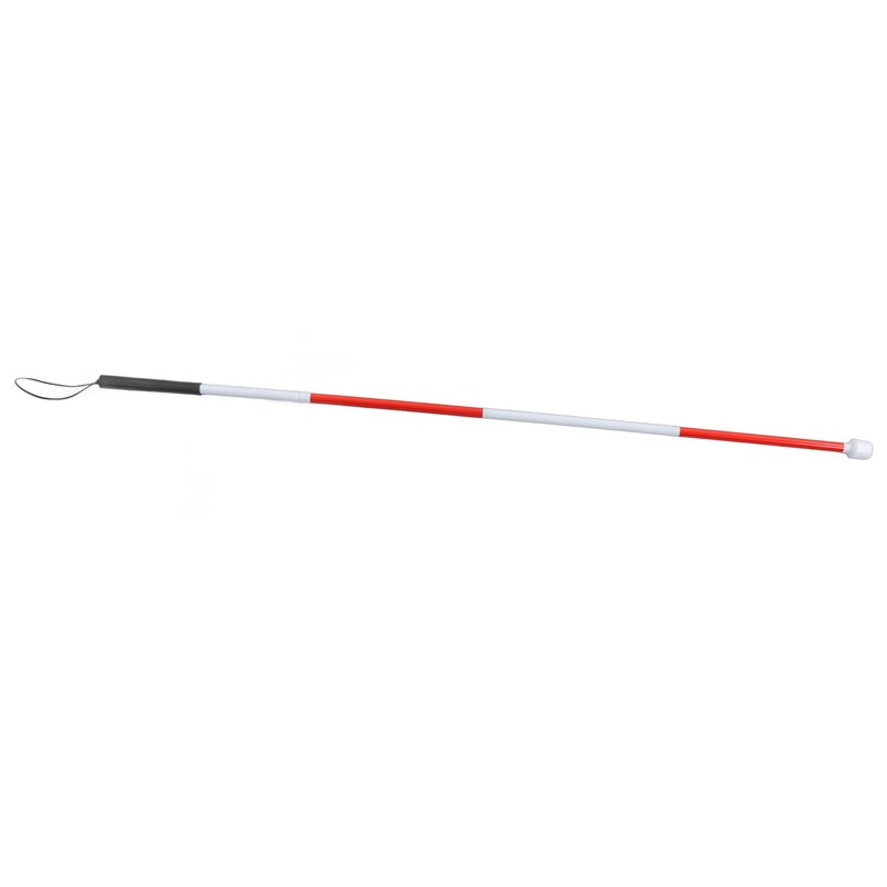 Folding Blind Cane Anti Slip Handle Red White Aluminium Light