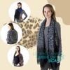 Super Soft Two Tone Leopard Animal Neck Long Black Shade