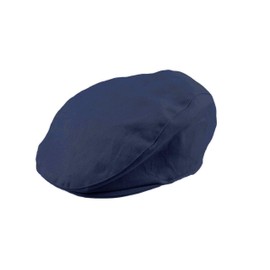Bienzoe Boys Newsboy Baker Hat: Kids Cotton Linen Golf Outfit Cap Navy 6/8