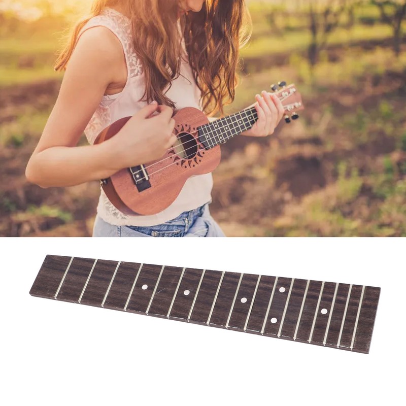 Ukulele Fretboard Rosewood Fingerboard 23in 17 Frets Replacement for Musical