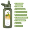 CIVAGO Half Gallon Glass Water Bottle with Straw and Insulated