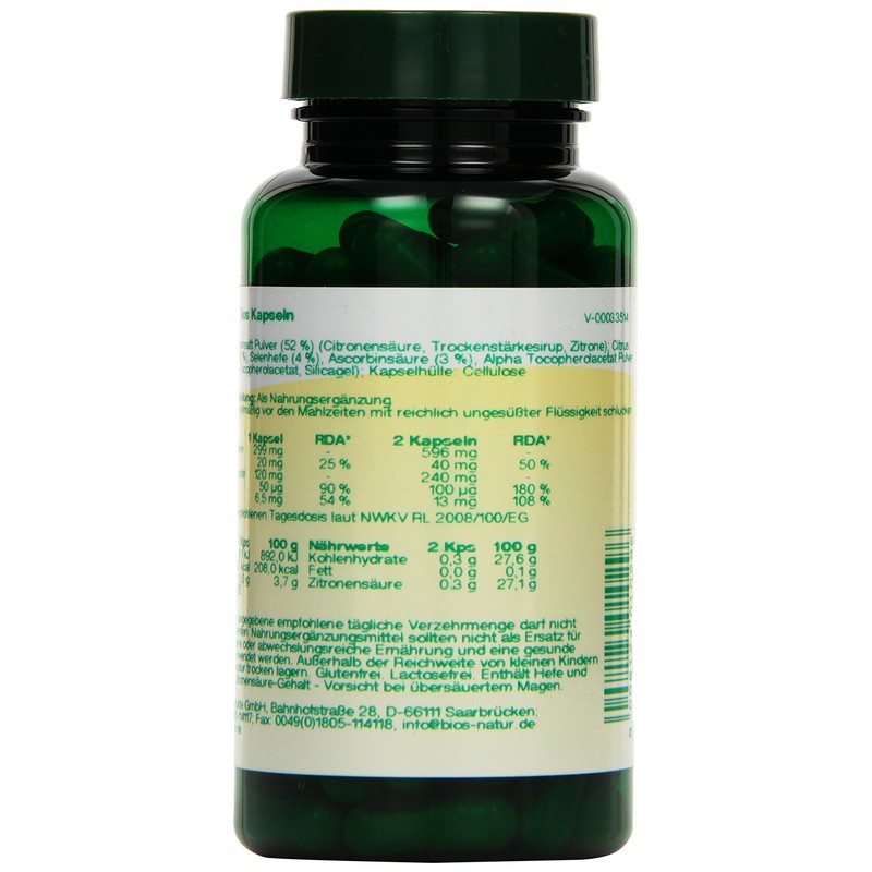 Organic Lemons 100 Capsules 56 g