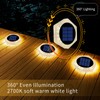 YiLaie Solar Deck Dock Lights Hexagon Warm White Step Lights