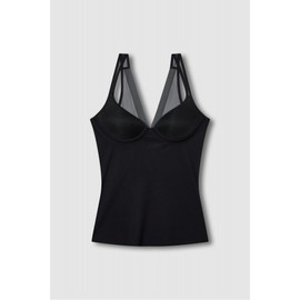 JAJU [JAJU/자주] 여 JAJU AIR 메쉬 노라인 브라캐미솔_블랙 [JAJU] Women's JAJU AIR Mesh No-Line Bra Camisole_Black