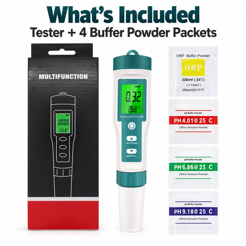Digital Water Quality Tester with LCD Display – Portable Handheld