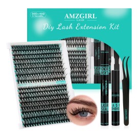 Kit De Extensiones De Pestañas Con Pegamento Amzgirl Lash
