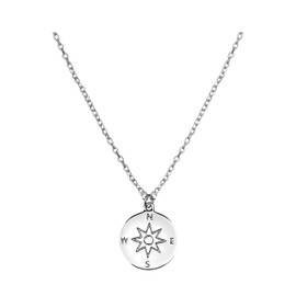 Sofia Milani - Women's Necklace 925 Silver - Compass World Map - 50271