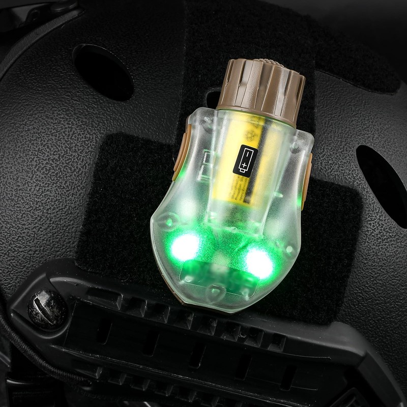 NECARL Tactical Helmet Light with IR Strobe + 5-Speeds Strobe