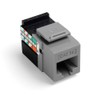 Leviton GigaMax 5E QuickPort Connector, Cat 5E, 5G108-RG5, Gray