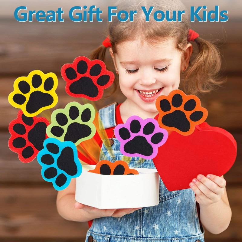 Outus 18 Pcs Paw Carpet Markers Spots for Classroom 5''