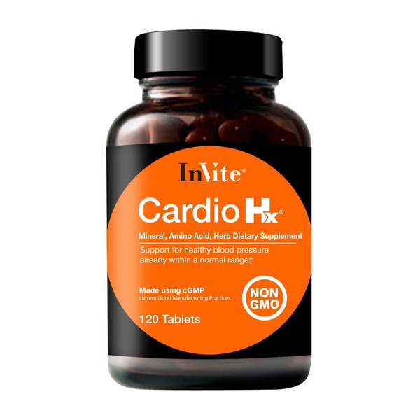 InVite Health Cardio Hx® - Support for Circulatory, Heart and Cardiovascular Health - Contains Magnesium, Taurine, Hawthorn Berry - 120 Tablets (Pack of 1)