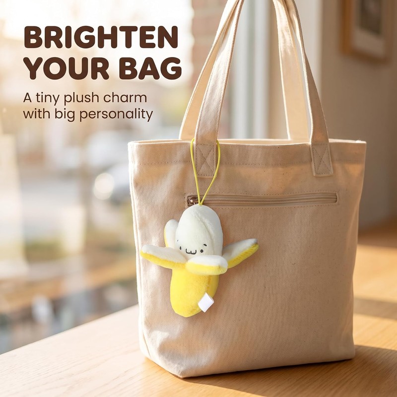 Yellow Peeling Banana Decoration, Birthday Gift PP Cotton Peeling Banana