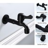 Wall Mount Faucet, Water Faucet Glossy Black for Gardens (for