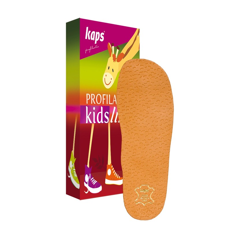 Orthotic leather insoles for children with longitudinal arch support, Anatomix