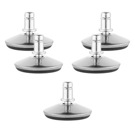 kwmobile Office Chair Gliders Set of 5 - Floor Gliders for Desk Chair 10 mm x 22 mm - Swivel Chair Feet Parquet Tiles - Chair Foot Gliders - Silver