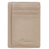 Travelambo Front Pocket Minimalist Leather Slim Wallet RFID Blocking Medium