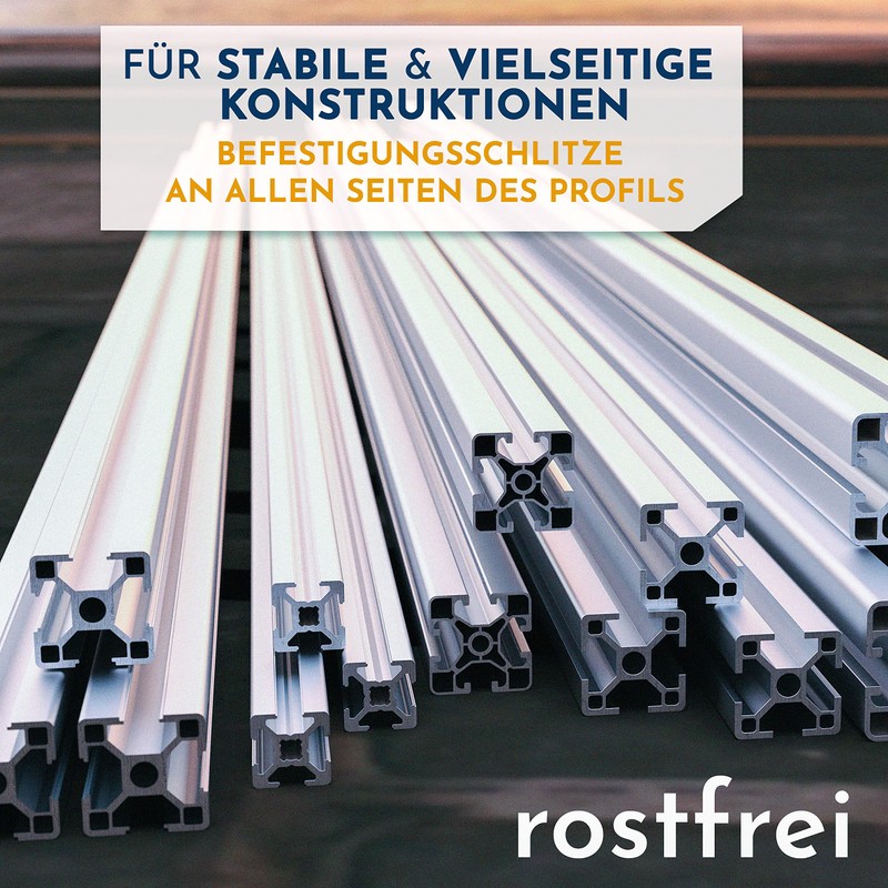 Aluminium Profile 30 x 30 mm 2 m System, Assembly,