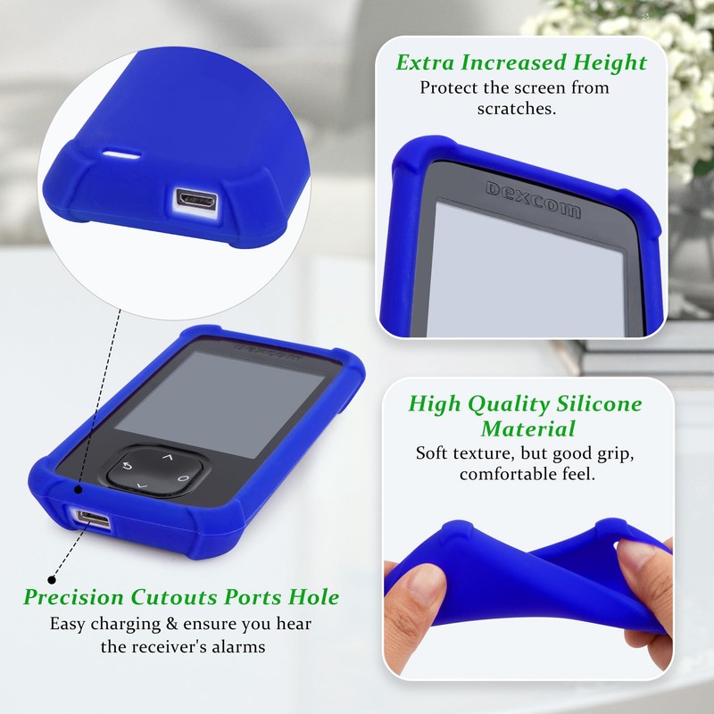 YOUSHARES Silicone Case for Dex com G7 Receiver, Anti Slip