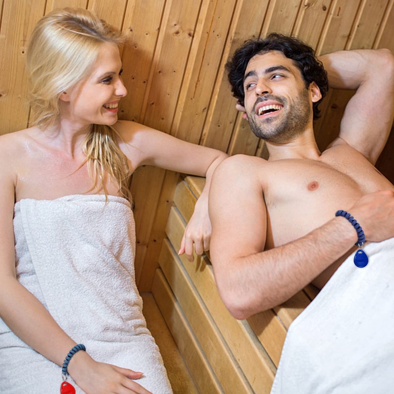 Yolev 6 Color Wrist Keychain Plastic Spring Transparency Flexible Spiral