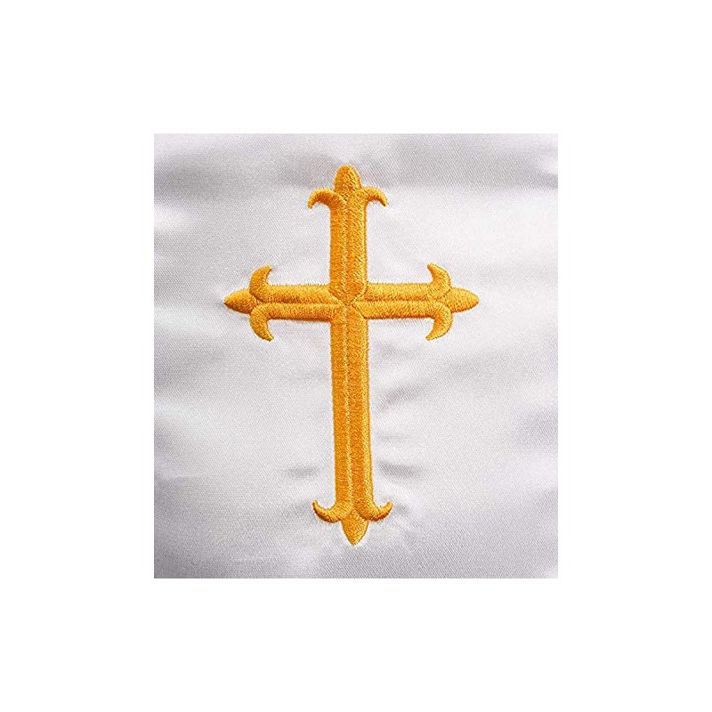 GraduatePro Priest Church Stole Clerus Reversible Steel with Embroidery Golden