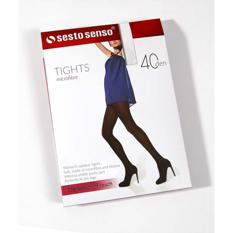 Sesto Senso Women's Tights, in Colourful 40 Denier Opaque Microfibre,