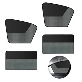 Car Sunshade, Magnetic, 4-piece Set, Side Wind, Blackout Sunshade, Heat Insulation, Sun Protection, UV Protection, UV Protection, Reduces Interior Temperature, Easy to Put on and Take Off, Sun