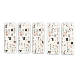 5 Absorbentes Insertos Estampados De Algodón De 6 Capas