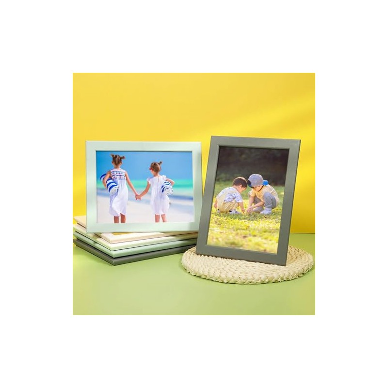 ANAZOZ Grey Photo Frames Tabletop 6x8 inch Vertical and Horizontal,Rectangle