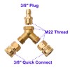 Tool Daily Pressure Washer Tee, Splitter Coupler, Quick Connect Two