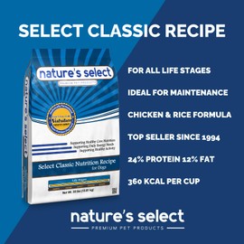 Nature's Select Classic Recipe - Chicken & Rice All Stages Dry Dog Food (30 Lbs)