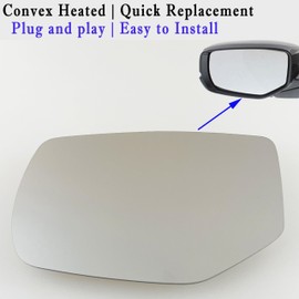 2015 Accord Driver Side Heated Mirror Glass Compatible with 2013 2014 2015 2016 2017 Honda Accord Left Side Mirror Glass with Rear Holder