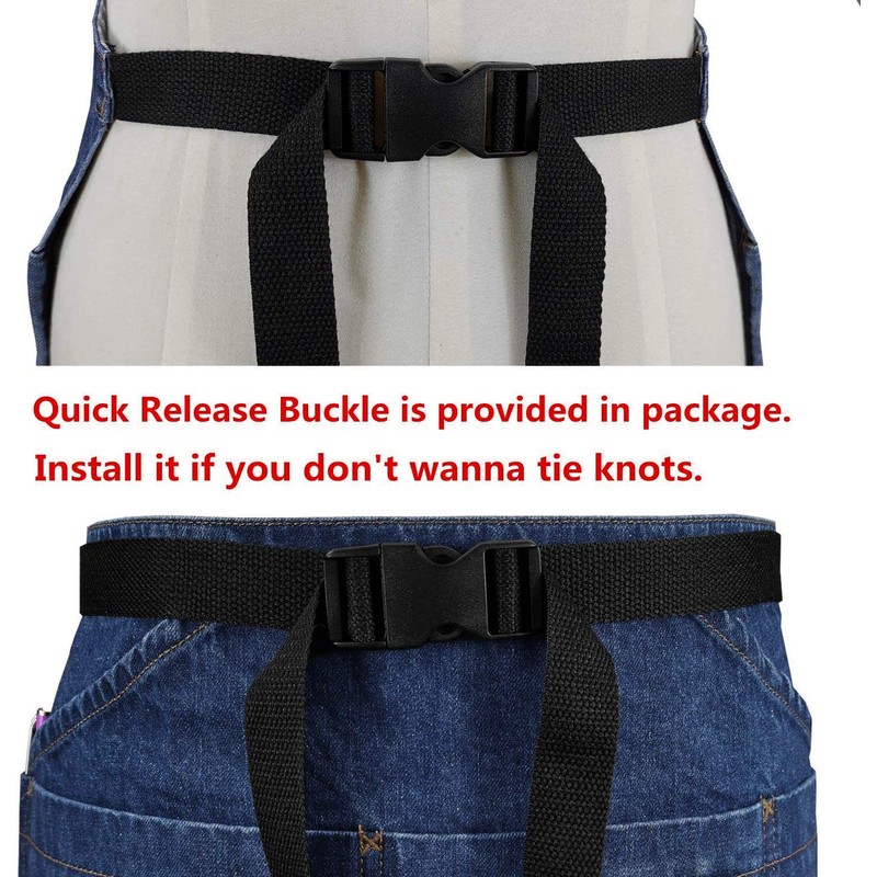 Aiden Brothers 100% Cotton Denim Unisex Waist Apron, 7 Pockets