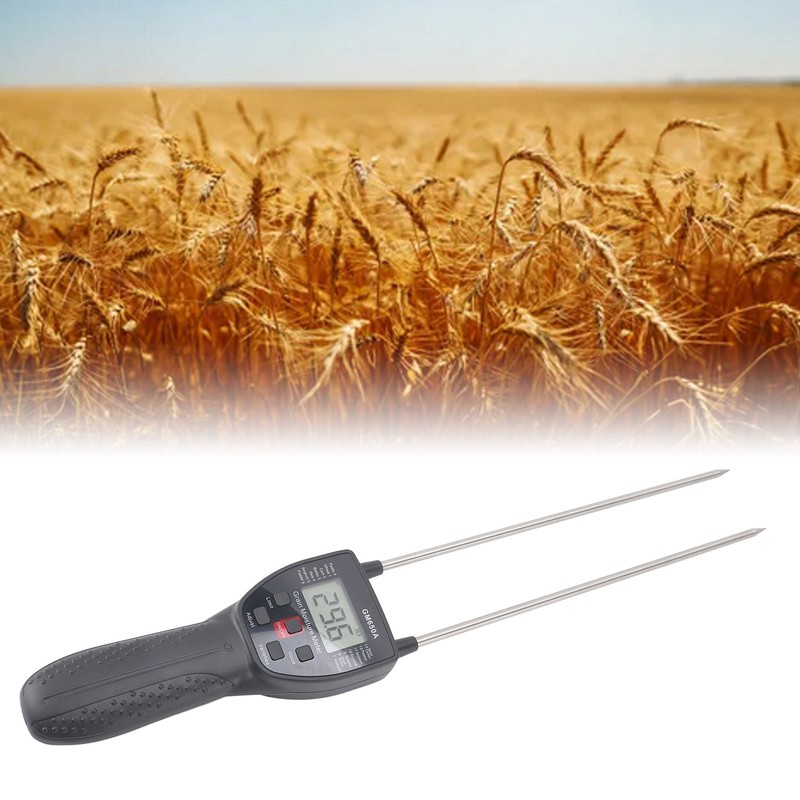 Grain Moisture Meter 300mm Probe Multifunctional Digital Hay Moisture Tester
