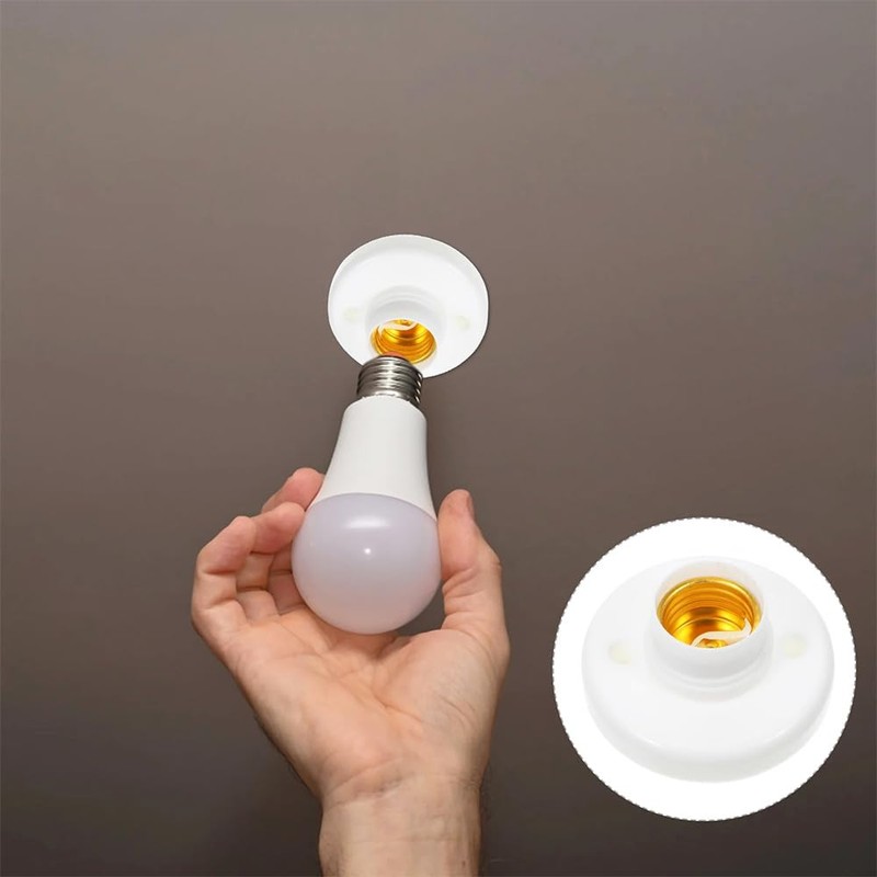 E26/E27 Light Bulb Socket with 15ft Cord and On/Off Switch