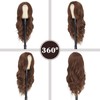 Copper Brown Wig for Women Long Wavy Lace Hairline Synthetic
