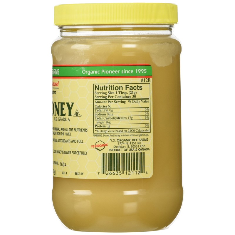 Y.s. Eco Bee Farms Raw Honey - 22 Oz Jars
