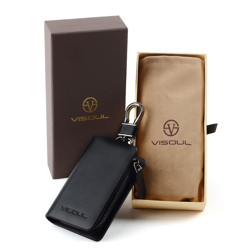 VISOUL Smart Key Case, Genuine Leather, Italian Leather, Cover Type,