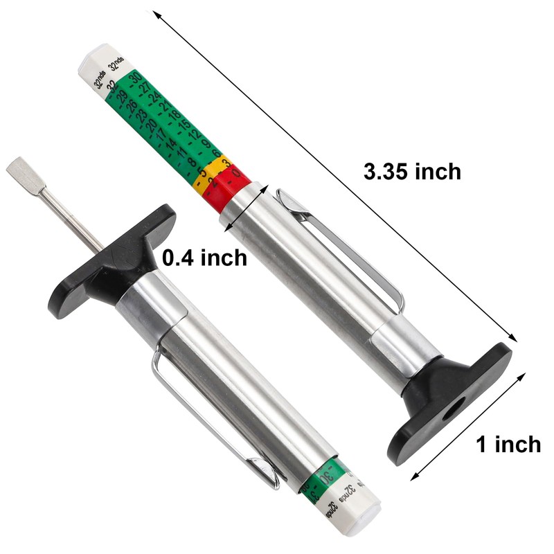 Yarlung 50 Pack Tire Tread Depth Gauge, Color Coded 32nds