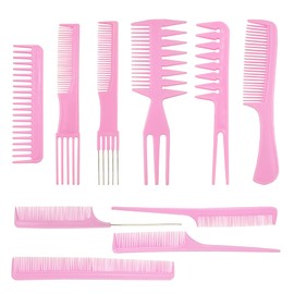 10 Pcs Professional Styling Comb Set - Coarse and Fine Toothed Pick Combs for Hairstyling