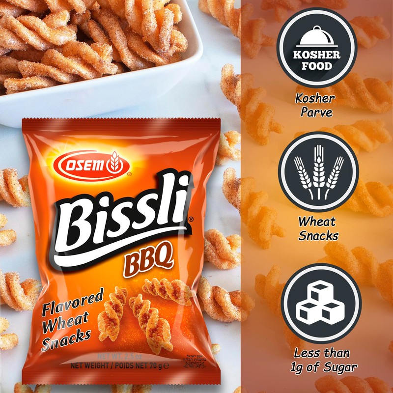 Osem Bissli BBQ Flavored Crunchy Wheat Snack -No Food Coloring