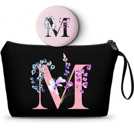 SEAMOON Women Gifts for Birthday, Makeup Bag, Maid of Honor Gifts, Gifts for Bridesmaid,Friend Birthday Gifts for Women, Womens Birthday Gifts, Cosmetic Bag with Mirror,Valentines Day Gifts,M