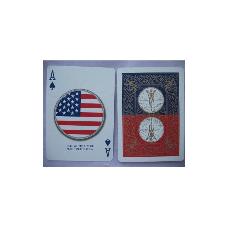 USPC Bicycle Red, White and Blue Series 5 Circle Design