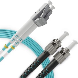 BEYONDTECH LC to ST Fiber Patch Cable OM3 50/125 Duplex - 50m (164ft) - OM3 50/125 / 3.0mm LSZH (1 Pack)