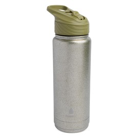 Manna Convoy Straw Double Wall Vacuum Insulated Stainless Steel Tumbler - Glitter Sunkissed Sage - 32 oz