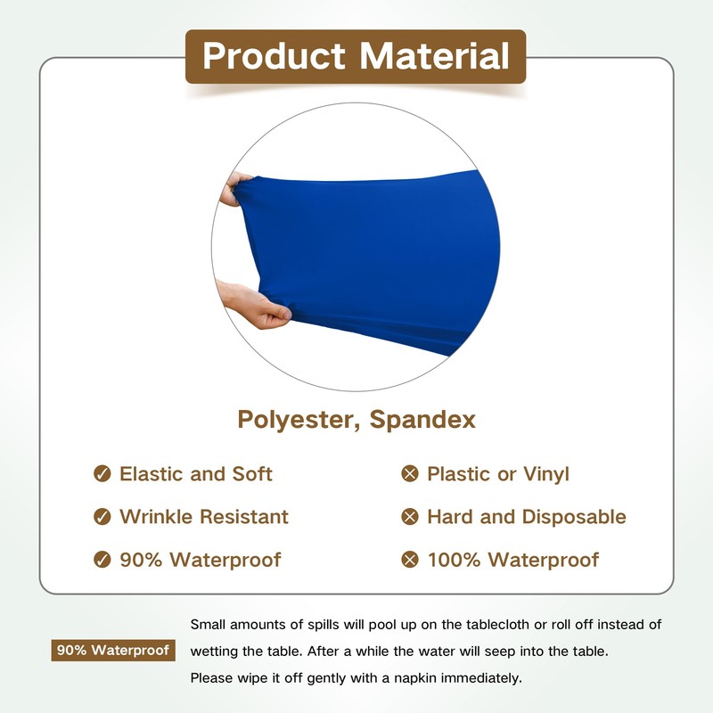 Nacuci Rectangle 4ft Fitted Table Cover Elastic Tablecloth 4ft Stretch