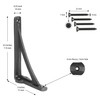 EDUWURXS Cast Iron Ironbridge Shelving Brackets Pack of 4 3x4.5