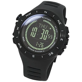 Lad Weather Digital Watch, Thermometer, Pedometer, 328.1 ft (100 m), Waterproof Watch