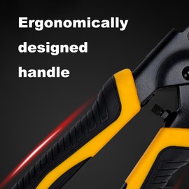 8-Inch Mini Bolt Cutter, Heavy Duty Wire Clippers with Hardened CR-V Steel Blade & Ergonomic Grip, Spring-Loaded Design for Cutting Metal, Wires, Chains, Rivets, Mesh, Screws & Padlocks