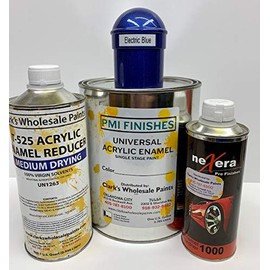 PMI Acrylic Enamel Single Stage Paint Kit (Gallon Kit, Electric Blue)